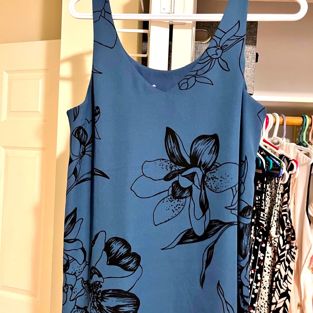 Reitmans Teal Floral Blouse